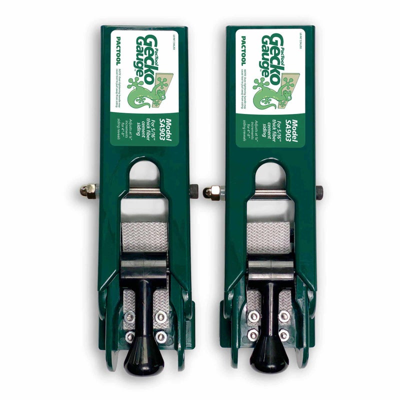PacTool Gecko Gauge, The Original Home Siding Installation Kit - For Use with 5/16 Inch Fiber Cement Siding and James Hardie Siding, Includes 2 Gecko Gauge Clamps - Image 1